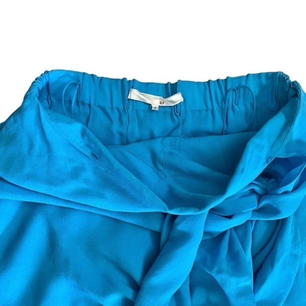 3.1 Phillip Lim Runway Silk Turquoise Blue Strapless Mini Dress Fall 2007
